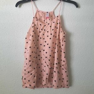 Heart print tank top